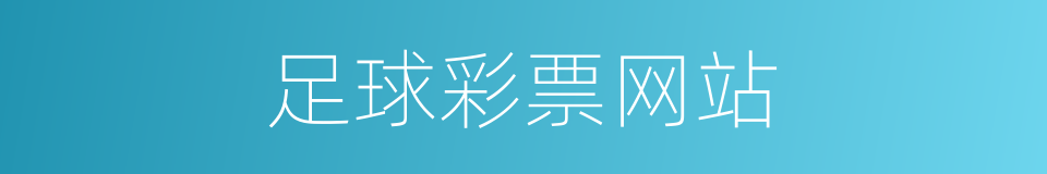 足球彩票网站的同义词