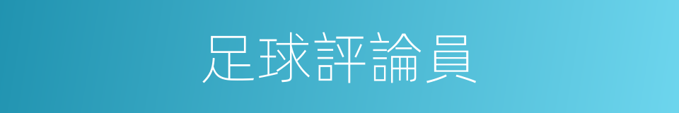 足球評論員的同義詞