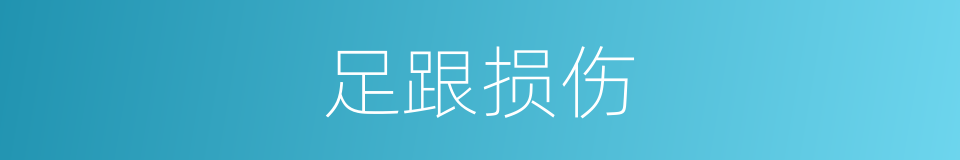 足跟损伤的同义词