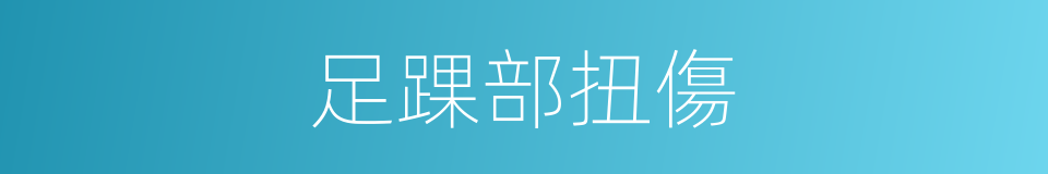 足踝部扭傷的同義詞