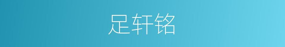 足轩铭的同义词