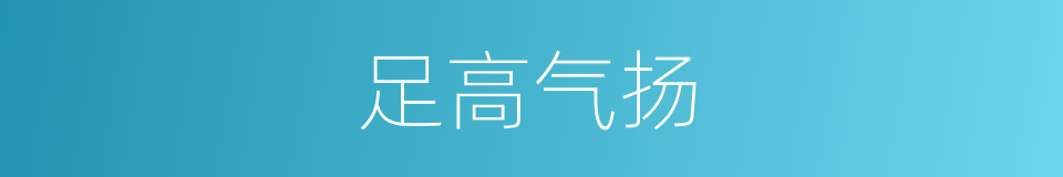 足高气扬的意思