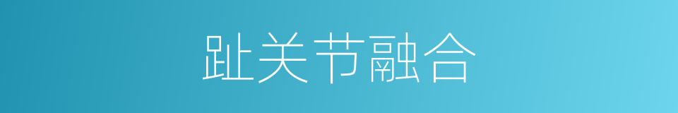 趾关节融合的同义词