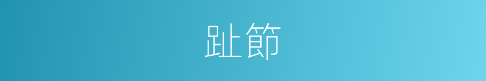 趾節的同義詞