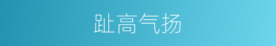 趾高气扬的意思