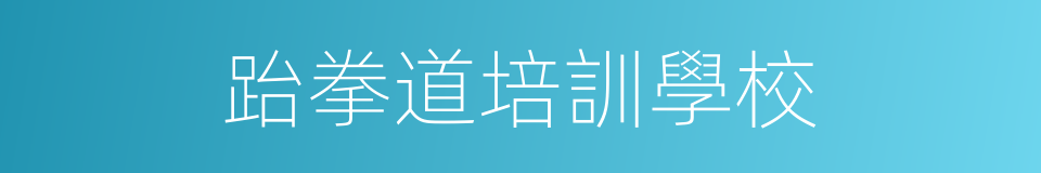 跆拳道培訓學校的同義詞