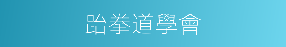 跆拳道學會的同義詞