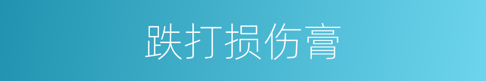 跌打损伤膏的同义词