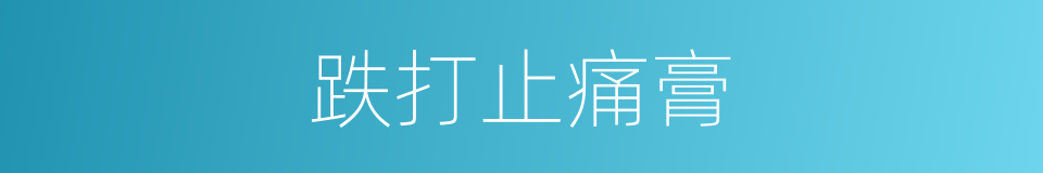 跌打止痛膏的同义词