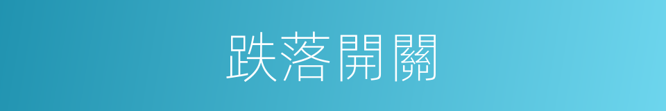 跌落開關的同義詞