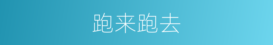 跑来跑去的同义词