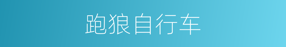 跑狼自行车的同义词