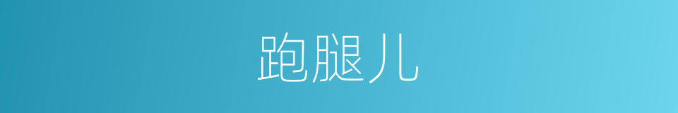 跑腿儿的意思