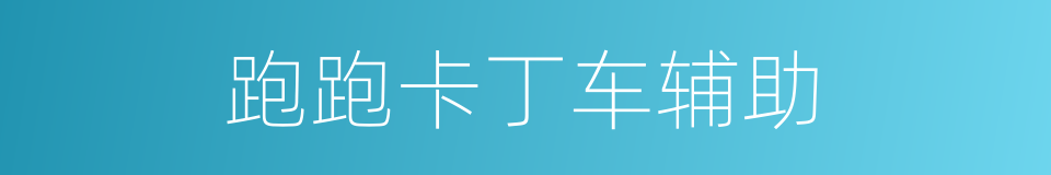 跑跑卡丁车辅助的同义词