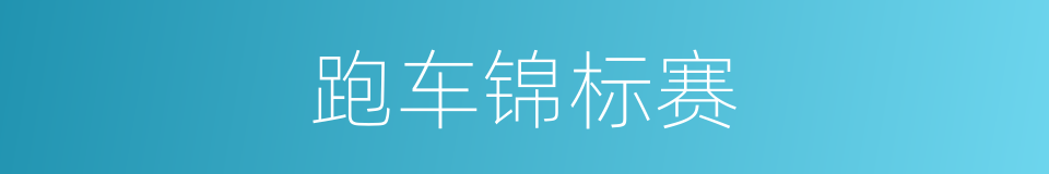 跑车锦标赛的同义词