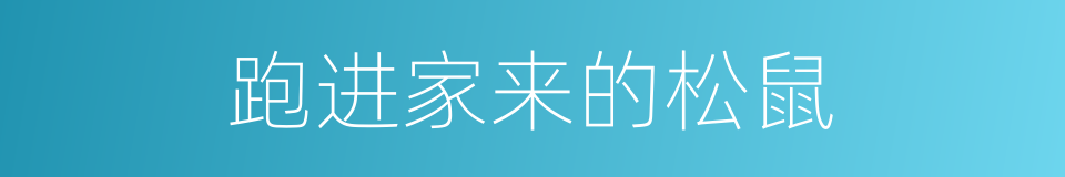跑进家来的松鼠的同义词
