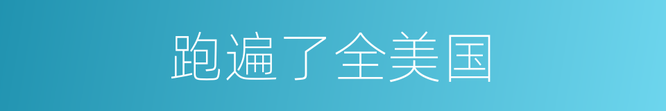跑遍了全美国的同义词