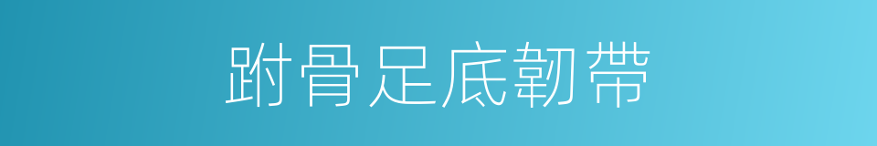 跗骨足底韌帶的同義詞