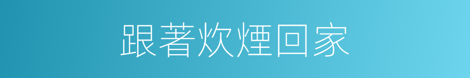 跟著炊煙回家的同義詞