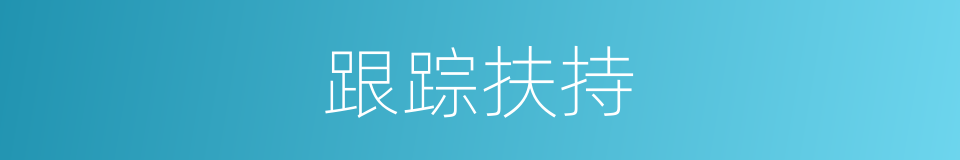 跟踪扶持的同义词