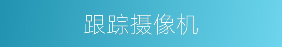 跟踪摄像机的同义词
