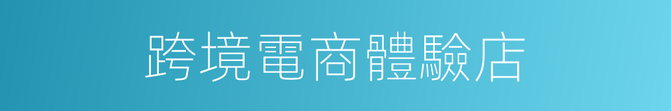 跨境電商體驗店的同義詞