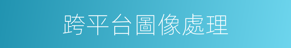 跨平台圖像處理的同義詞