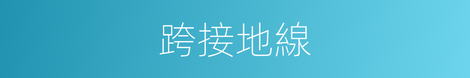 跨接地線的同義詞