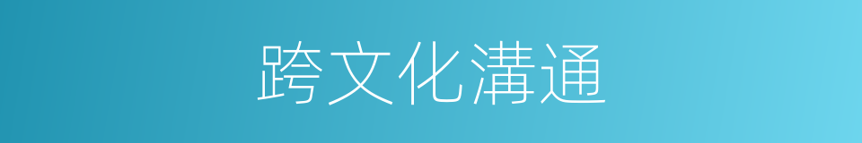 跨文化溝通的同義詞
