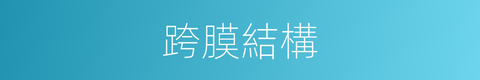 跨膜結構的同義詞