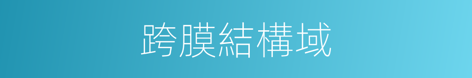 跨膜結構域的同義詞