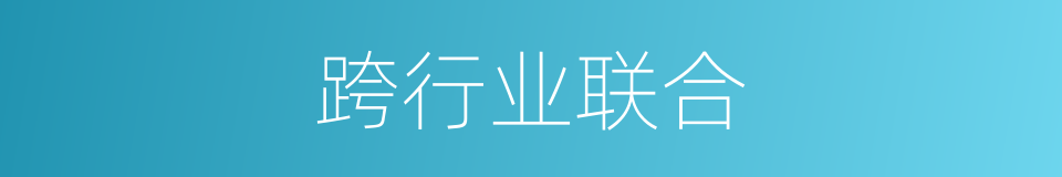 跨行业联合的同义词