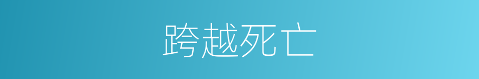 跨越死亡的同义词