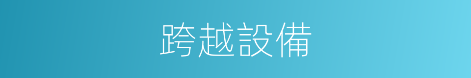 跨越設備的同義詞