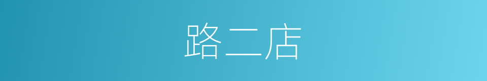 路二店的同义词