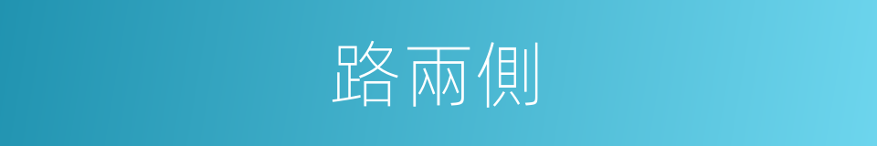 路兩側的同義詞