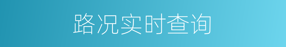 路况实时查询的同义词