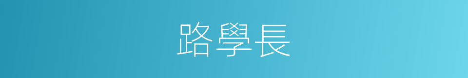路學長的同義詞