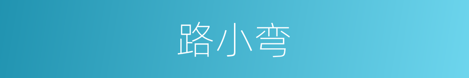 路小弯的同义词