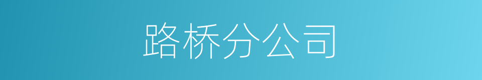 路桥分公司的同义词