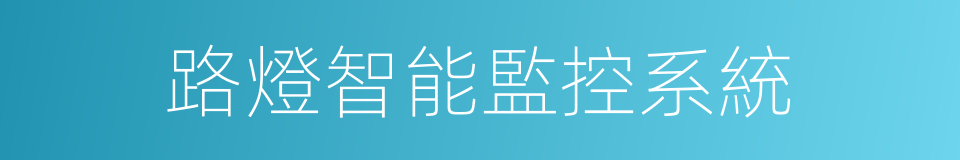 路燈智能監控系統的同義詞