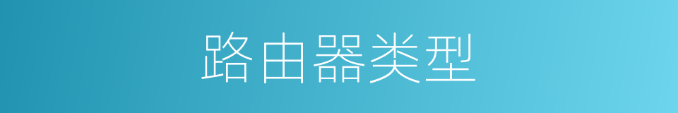 路由器类型的同义词