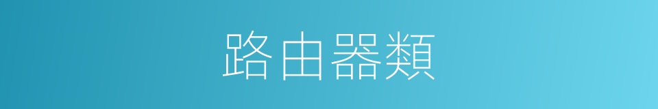 路由器類的同義詞