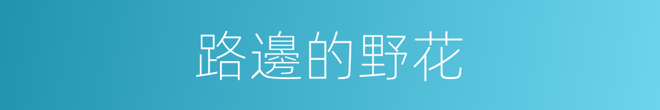 路邊的野花的同義詞