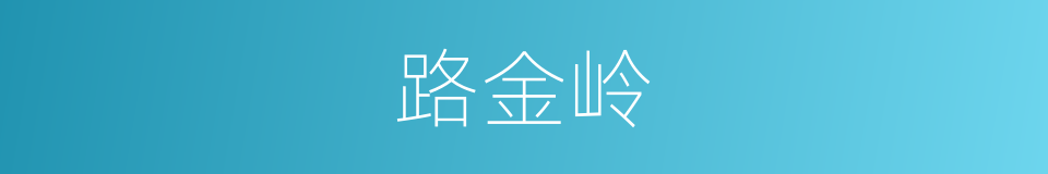 路金岭的同义词
