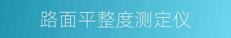 路面平整度测定仪的同义词