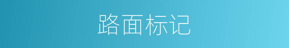 路面标记的同义词