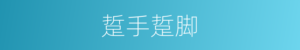 踅手踅脚的意思