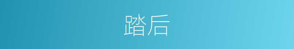 踏后的同义词