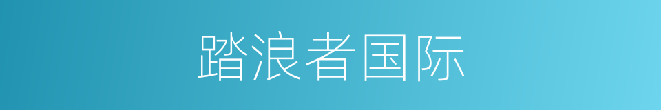 踏浪者国际的同义词